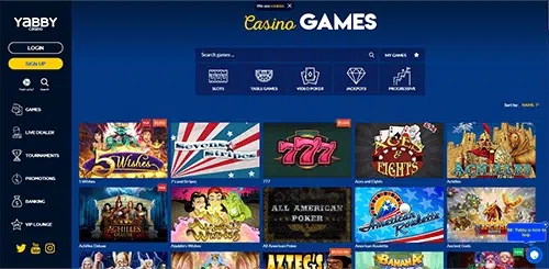 Yabby Casino Games